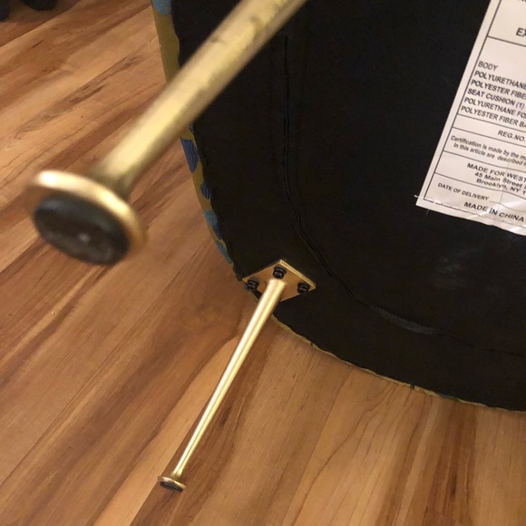 West Elm Phoebe Mid Century Modern Chairs With Metal Legs - Pair - Picture 4 of 15